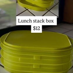 Tupperware Lime Green Lunch Stack 