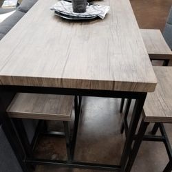 5pc Table With 4 Stools 