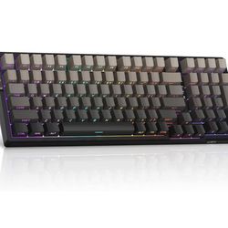 MageGee LIGHT100 Wireless Creamy Keyboard, Gasket Structure Hot Swappable, 2.4G