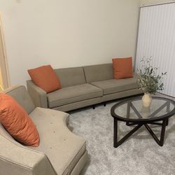 3 Piece Couch Set, Table, And Bench