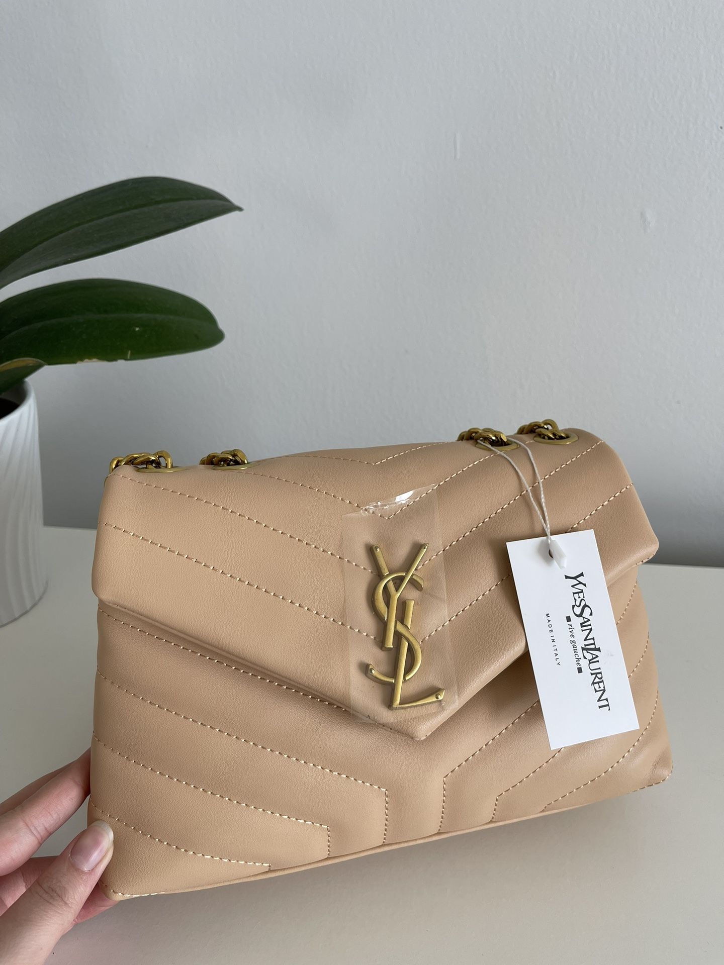 Beige Luxury Designer Crossbody YSL