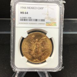 1944 Mexico Centenario Gold Coin