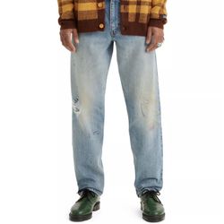 New Levi’s 550 92’ Jeans Blue Distressed 90’s Denim 38 x 32