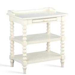 Like New! White Nightstand With Shelves