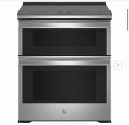 Profile 30 in. 5 Burner Element Smart Slide-In Double Oven Electric Range in Fingerprint Resistant Stainless w/ Air Fry