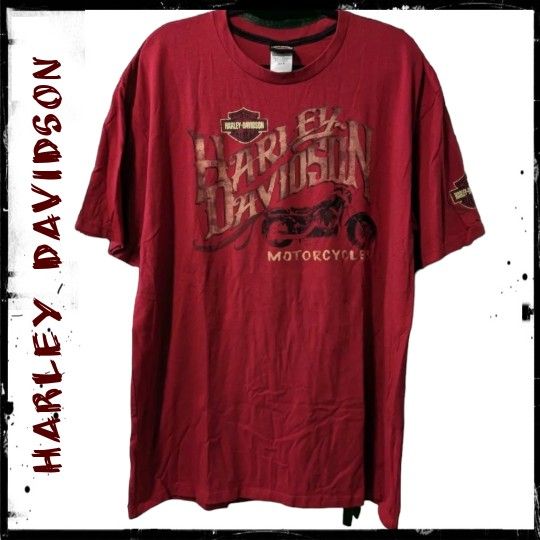 Harley Davidson Motorcycles T-shirt Red Men's Size XL