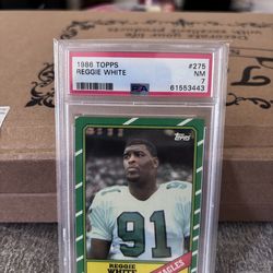 1986 Topps Reggie White Rookie PSA 7