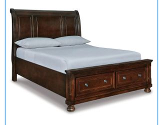 Ashley King Sleigh Bed Bedroom Set – Storage Bed + Nightstand + 7-Drawer Dresser