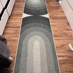 Ruggable Geometric Runner Green/grey