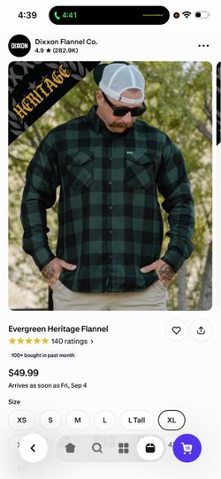 Dixxon Flannel New XL