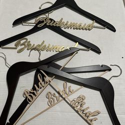 Wedding Bride and Bridesmaid Hangers Retail $15 each 