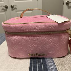 Juicy Couture Velour Pink and Gold Cosmetic Bag- RARE