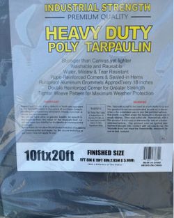 10ft x 20ft Heavy Duty Silver Waterproof Tarp