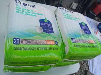 New Prevail Nu-Fit Unisex Incontinence Underwear XL Extra, 20 Ct each pack. 4 packs.
