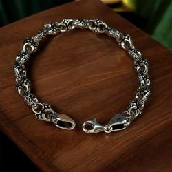 Italian 925 Sterling Silver Bracelet 8.7” 39g Heavy Solid Lobster Clasp