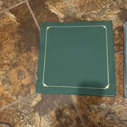 Creative Memories 12 X 12 Strap Hinge Scrapbook Album Green Solid Pattern