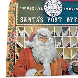 Vintage Post Office Metal Sign Christmas Santa Claus