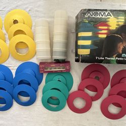 Patio Lantern Set NOMA Moonrays 7 Lite Tiered