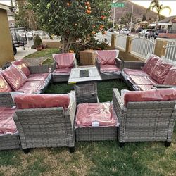 Brand New Patio Outdoor Furniture Set With Fire Pit 