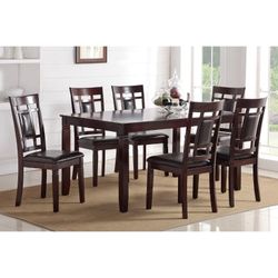 7 Piece Dining Set - Table and 6 Side Chairs 