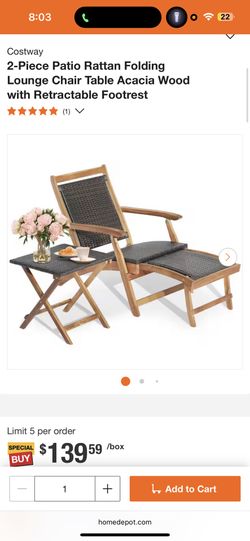 2-piece Lounge Chair With Table