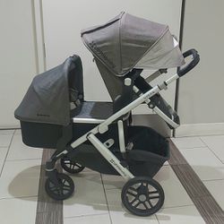 Vista Double Stroller Uppababy Gray