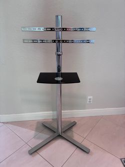 Rolling metal Television Stand / adjustable height