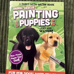 Animal rescue painting, puppies book