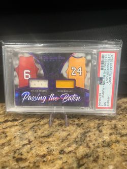 2020 Leaf ITG Used Erving/Kobe Bryant Passing the Baton PSA 7