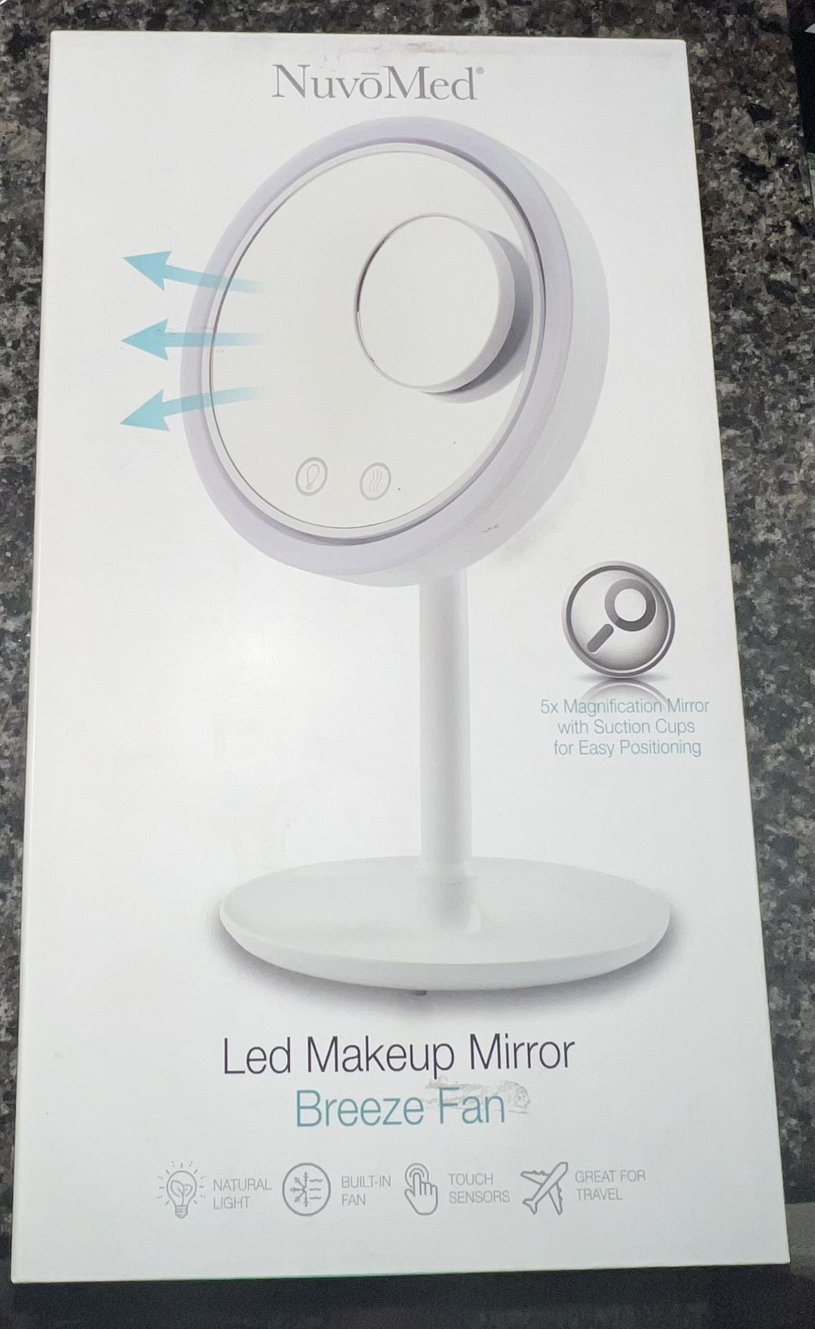 LED Makeup Mirror with Fan BNIB