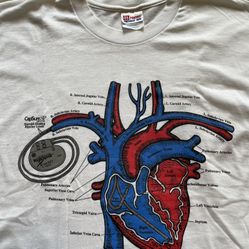 Vintage Medtronic Heart Anatomy Graphic Medical Promo Shirt  Mens Large