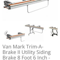 Brand New! Siding 8.6 Ft. Siding brake 