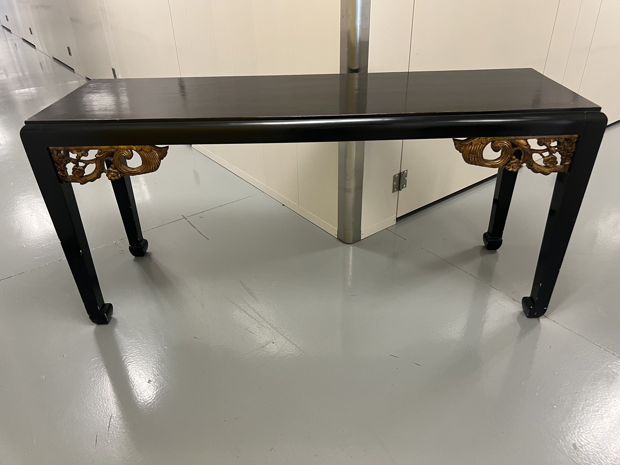 Black and Gold Chinoiserie Console or Altar Table