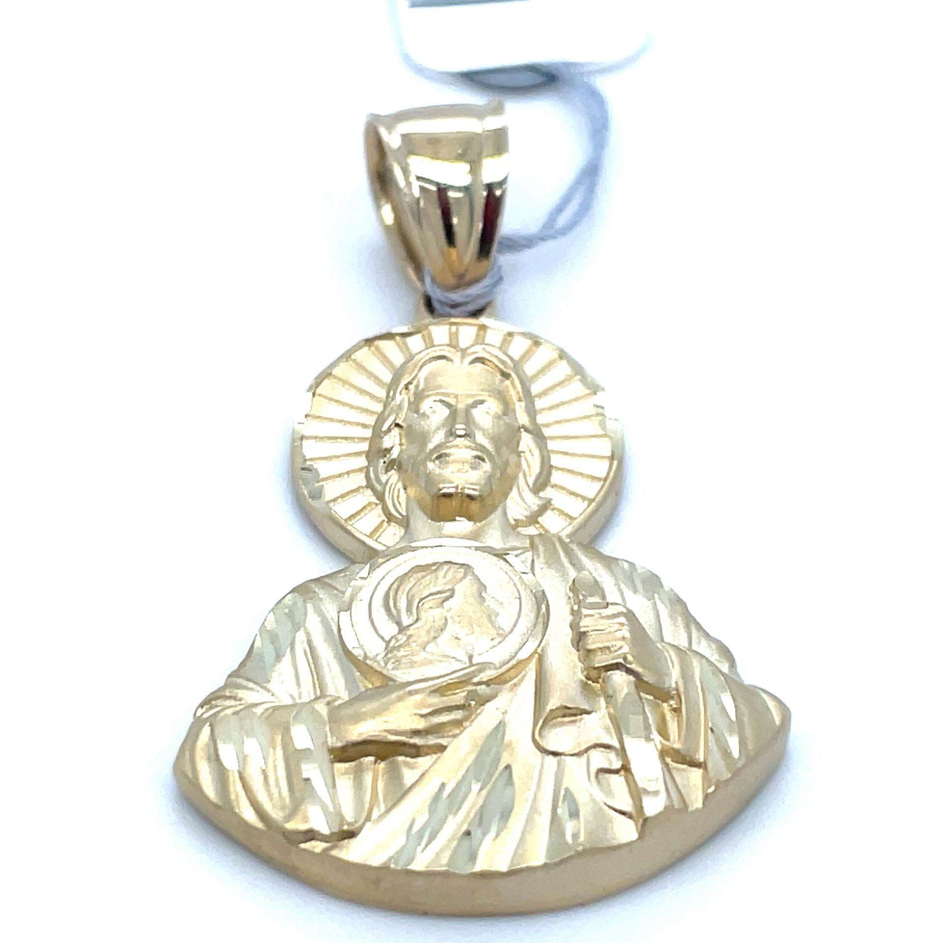 14Kt Yellow Gold Satin Jesus Pendant 6.64g I-1864