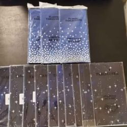 Decorative Plastic Table Covers 54"x108 (13 Total)