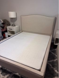 Crate and Barrel queen bed frame