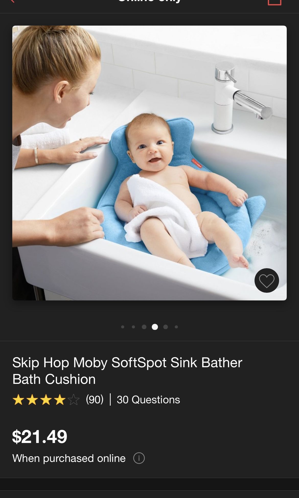 Moby softspot hot sale sink bather