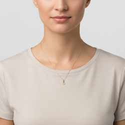 14K Yellow Gold Letter "S" Pendant