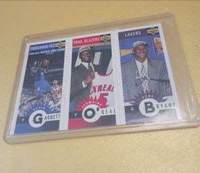 1996-97 Upper Deck Collector's Choice Kobe Bryant Kevin Garnett Jermaine O'Neal Rookie Card
