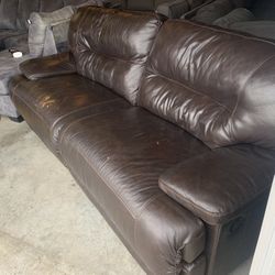 Brown Leather Recliner Couch “WE DELIVER”