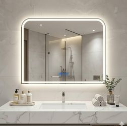 Antok LED Bathroom Mirror 40"Lx32”W