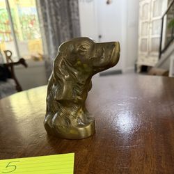 MCM Andrea Sadek Brass Hunting Dog Bust figurine/statue/book end/door stop. Beautiful! 