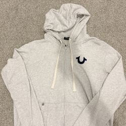 True Religion ( Light Gray) zip Up 