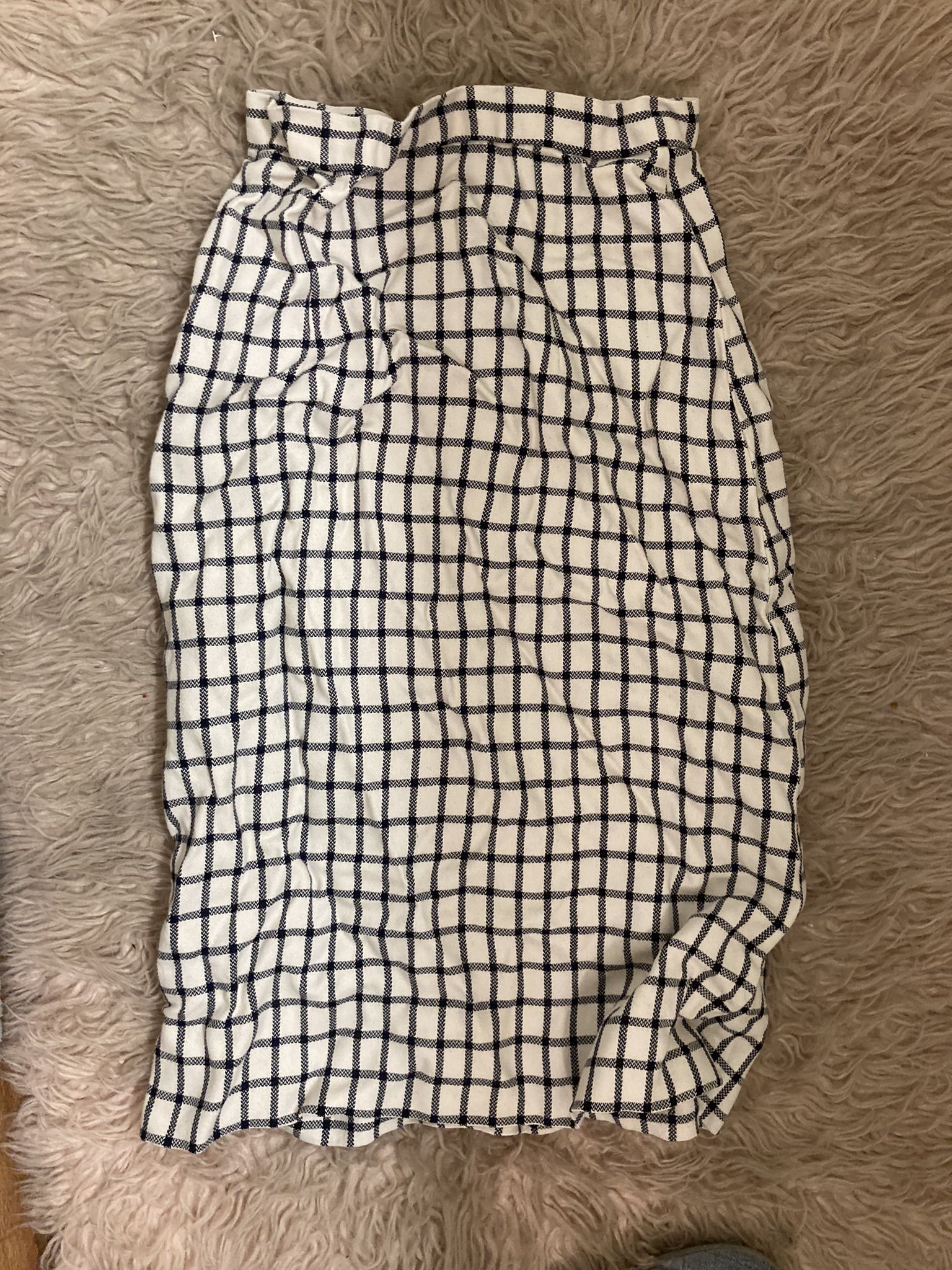 Vintage Checkered Pencil Skirt XS