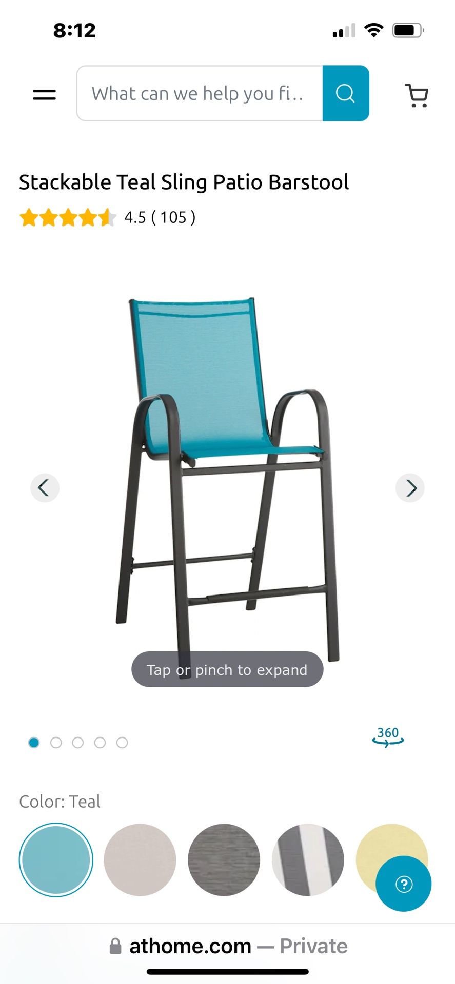 Turquoise Patio Chairs