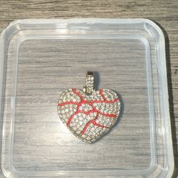 10K Broken Heart Charm 