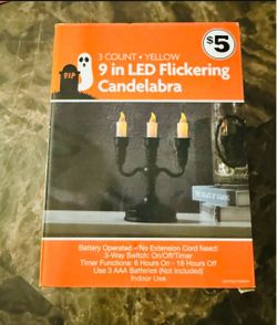 Halloween  9-Inch LED Flickering Candelabra, 3-Count