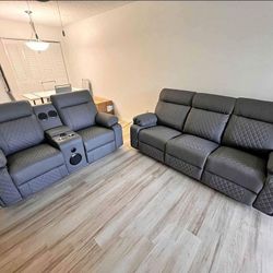 ‼️Power Reclining Living room Set. Sofa And Loveseat 