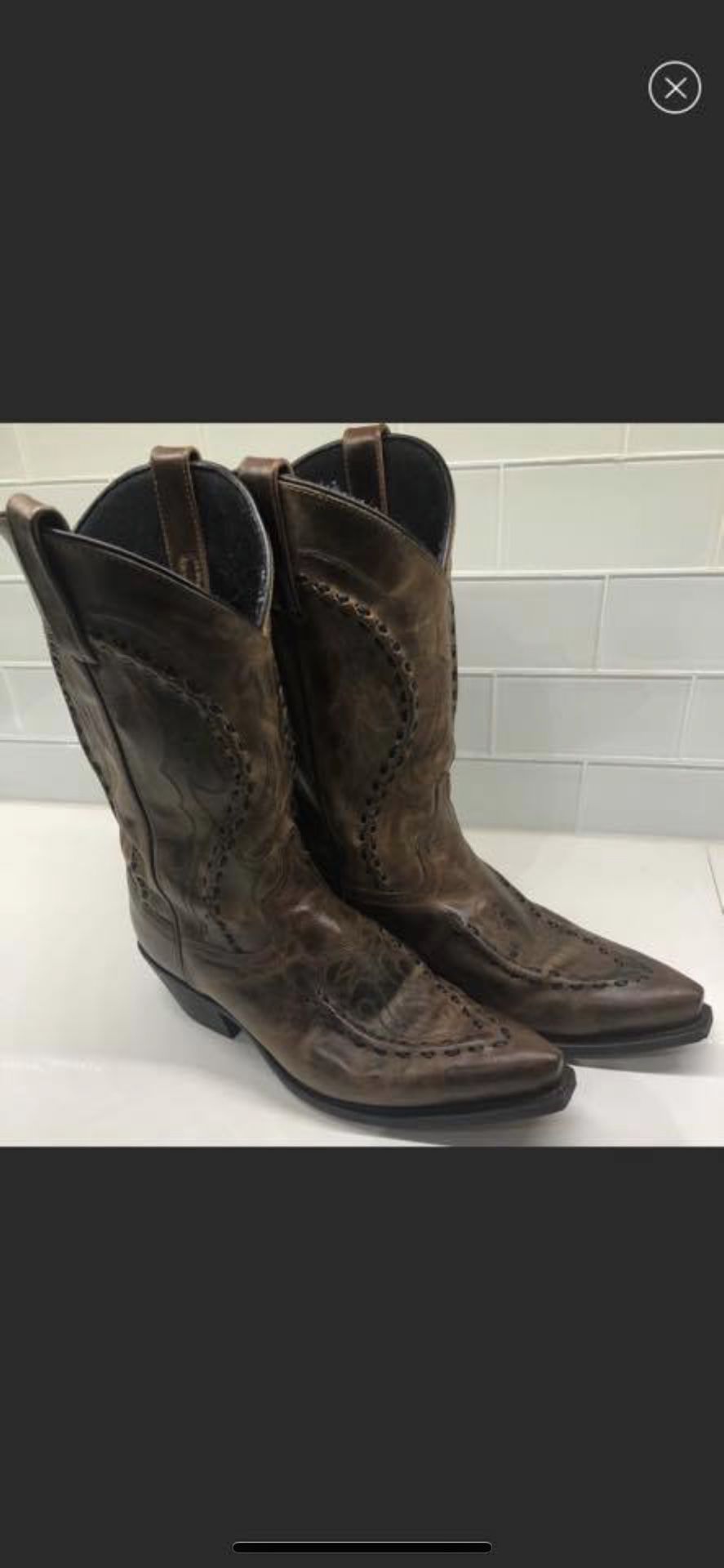 Laredo Men's Laramie Snip Toe Rust Boots