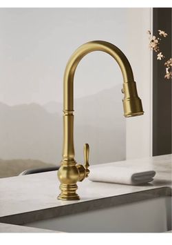 KOHLER 29709-2MB Artifacts Kitchen Sink Touchless Faucet Vibrant Brushed Brass